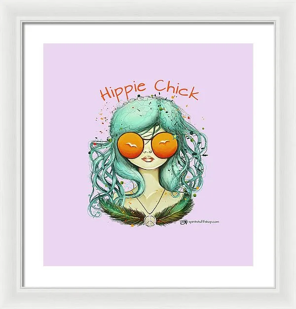 Hippie Chick - Framed Print
