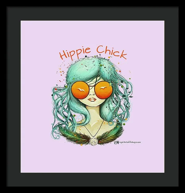 Hippie Chick - Framed Print