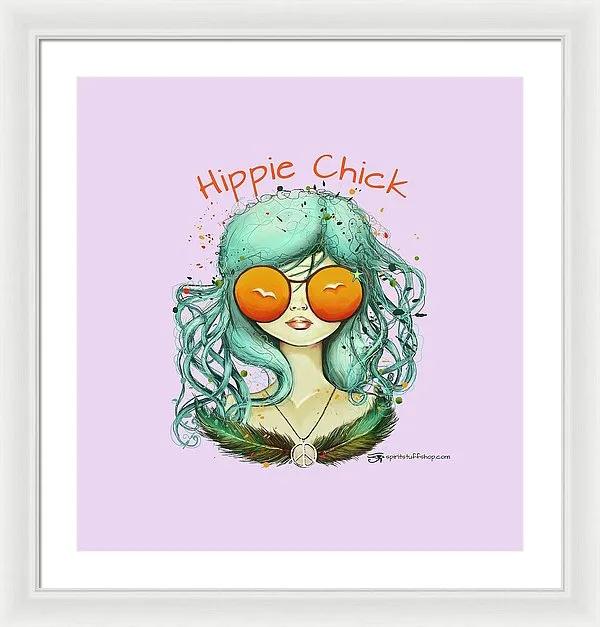 Hippie Chick - Framed Print
