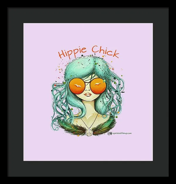 Hippie Chick - Framed Print