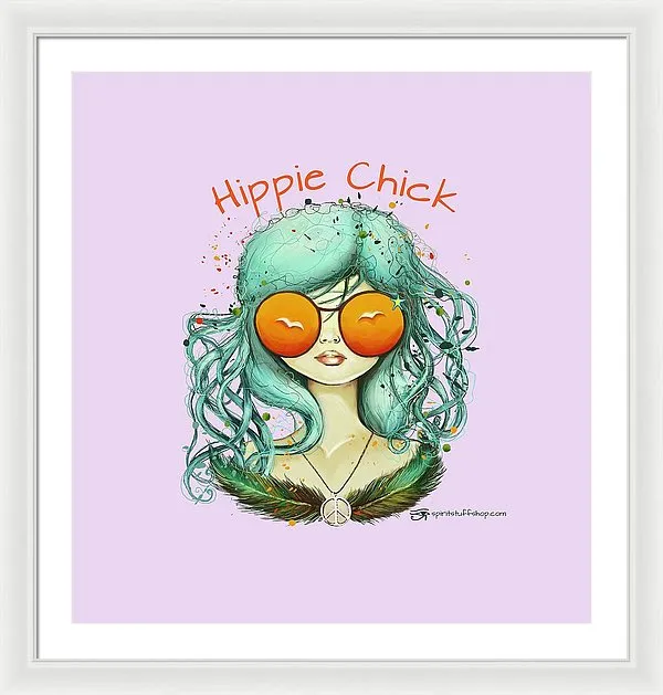 Hippie Chick - Framed Print