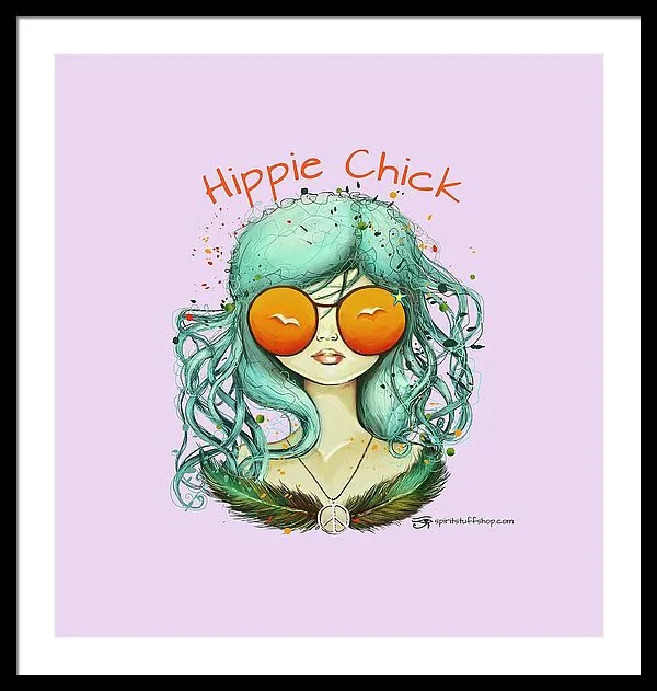 Hippie Chick - Framed Print