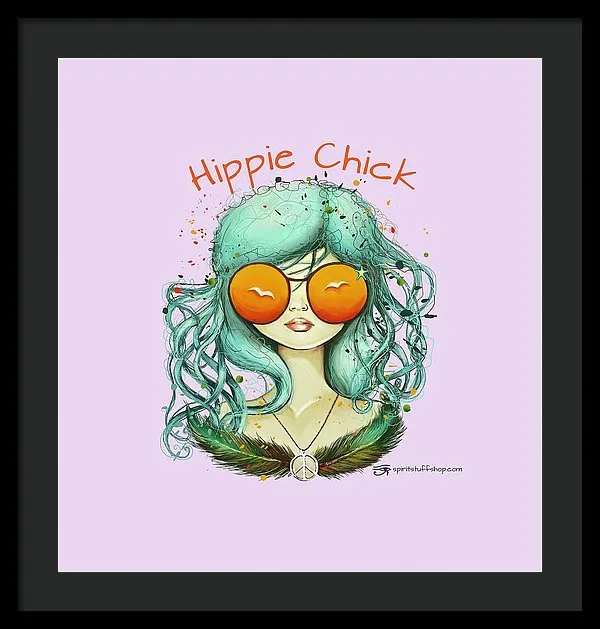 Hippie Chick - Framed Print