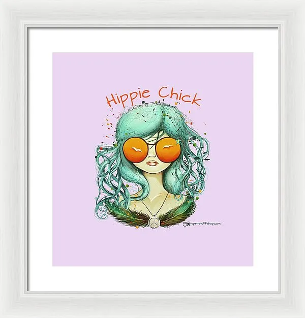 Hippie Chick - Framed Print
