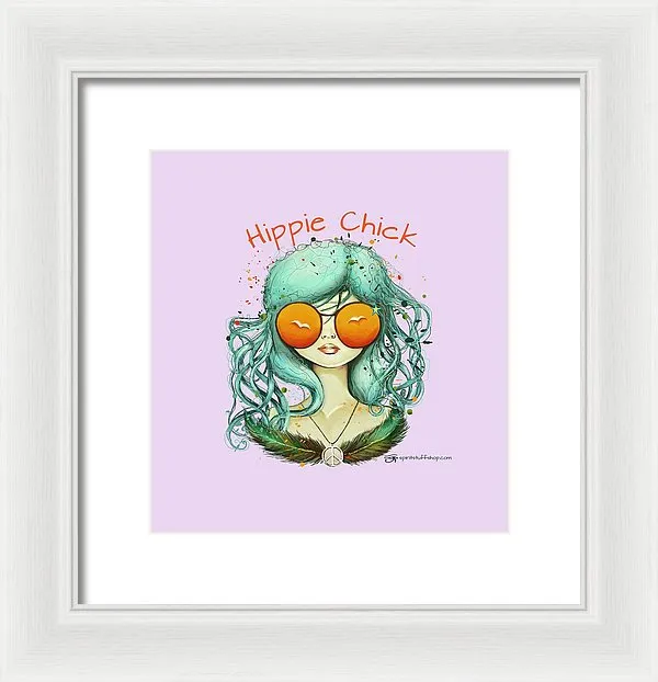 Hippie Chick - Framed Print