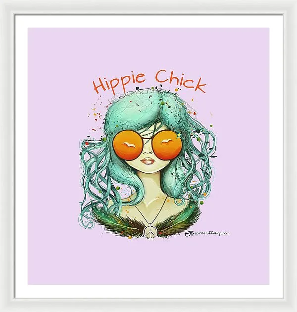 Hippie Chick - Framed Print