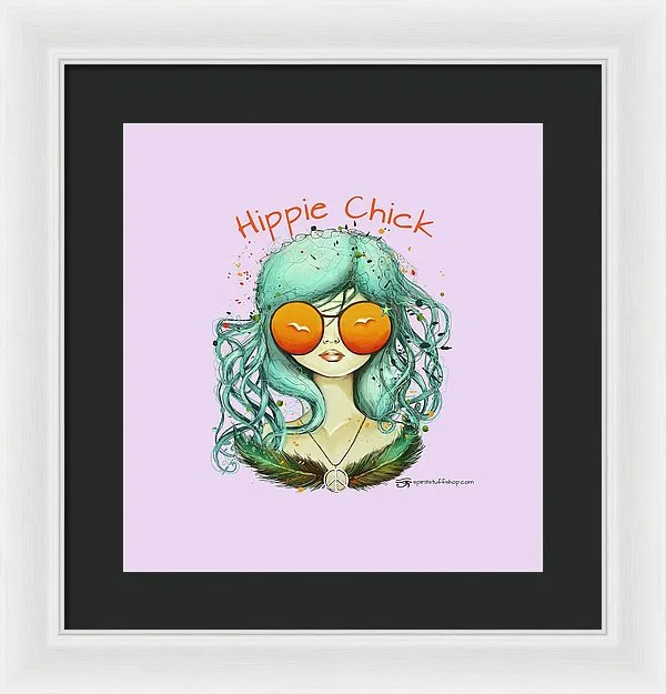 Hippie Chick - Framed Print