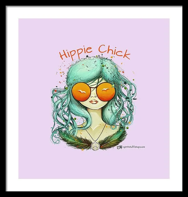 Hippie Chick - Framed Print