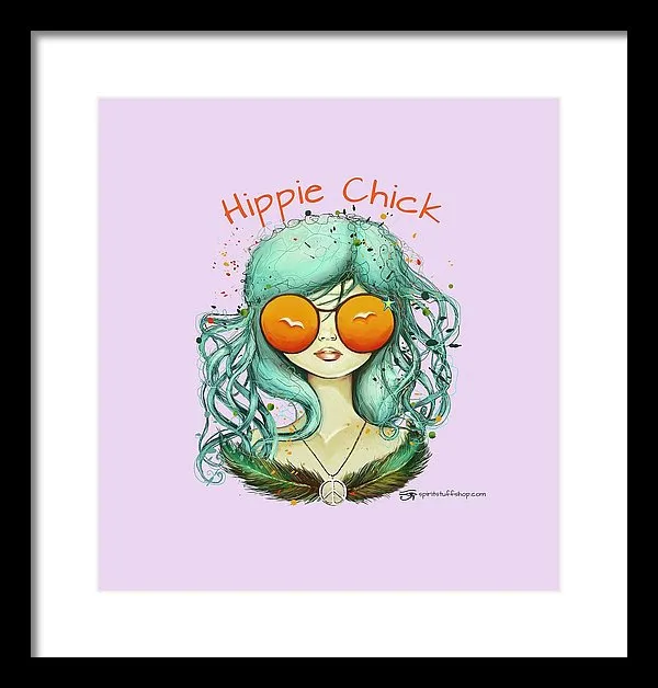 Hippie Chick - Framed Print