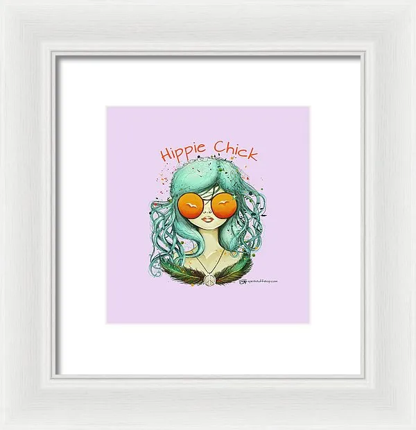 Hippie Chick - Framed Print
