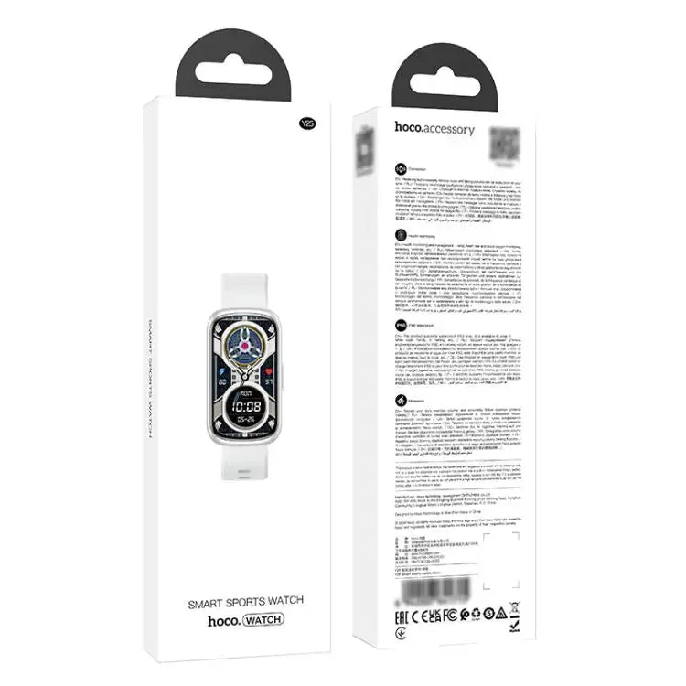 hoco Y25 1.47 inch Screen IP68 Waterproof Smart Sports Watch(Black)