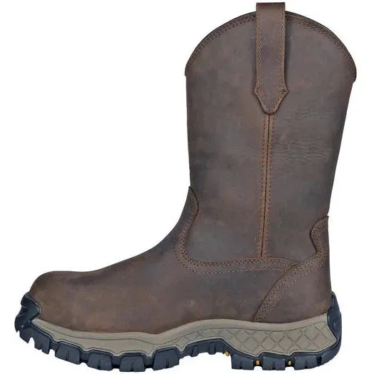 Hoss Men's Recon 11" Comp Toe Waterproof Wellington Work Boot- Brown- 94011
