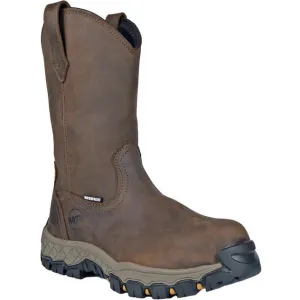 Hoss Men's Recon 11" Comp Toe Waterproof Wellington Work Boot- Brown- 94011