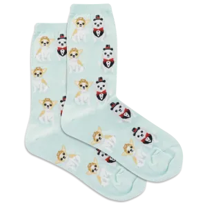 HOTSOX Women's Bridal Dogs Crew Socks