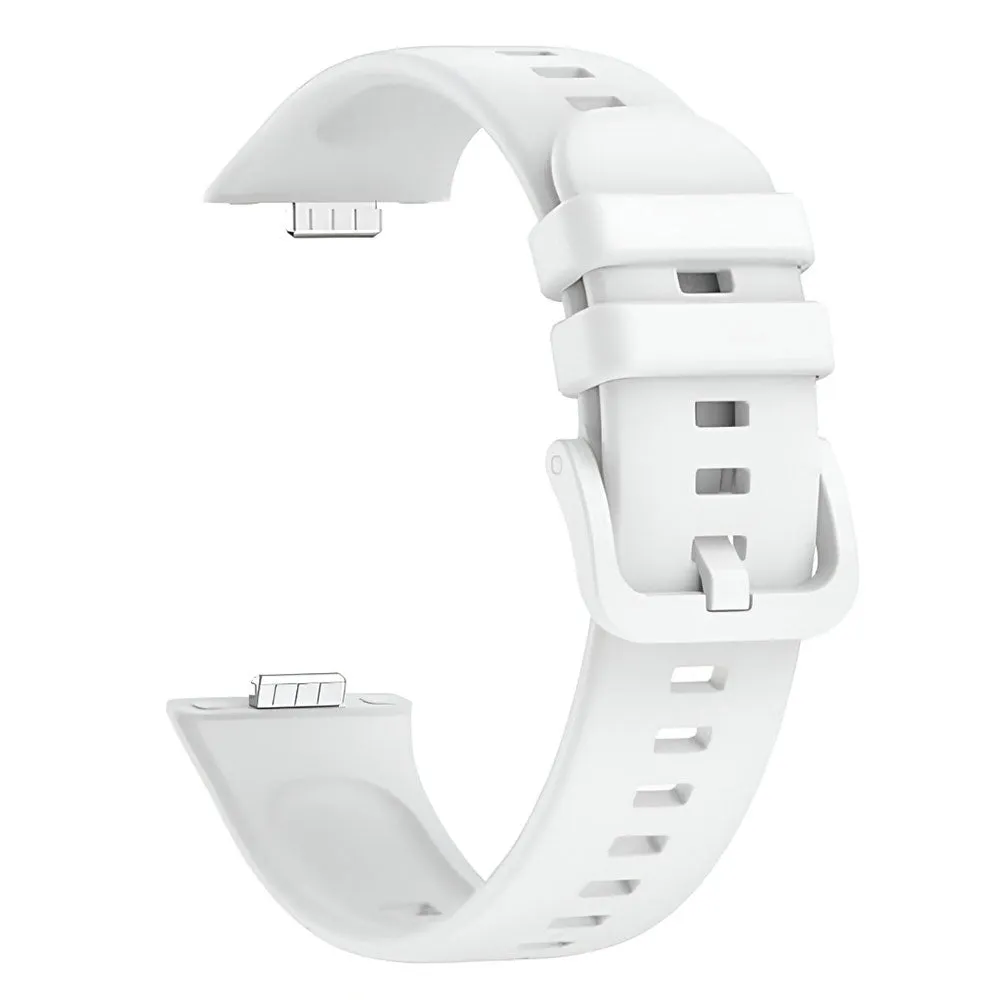 Huawei Watch Fit 3 SLO-B19 Silver Aluminum Case With White Fluoroelastomer Strap