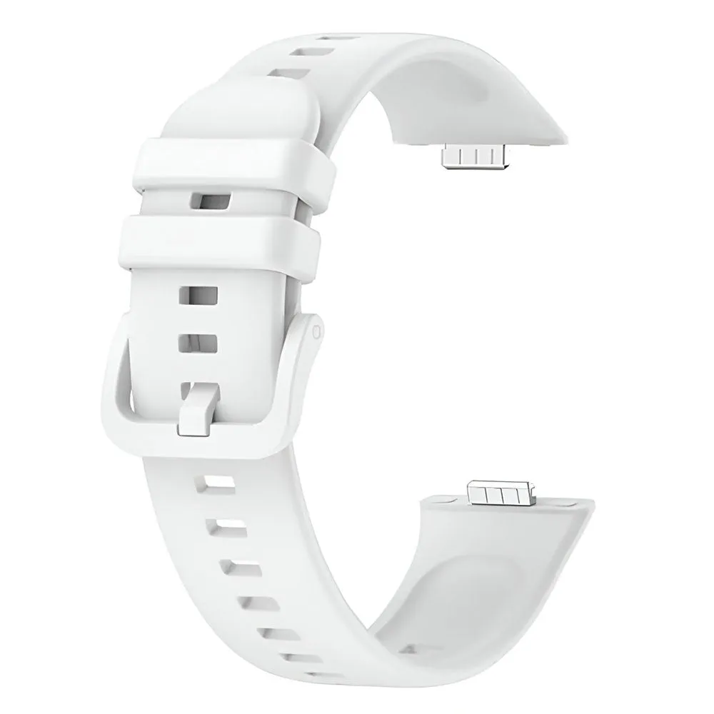 Huawei Watch Fit 3 SLO-B19 Silver Aluminum Case With White Fluoroelastomer Strap