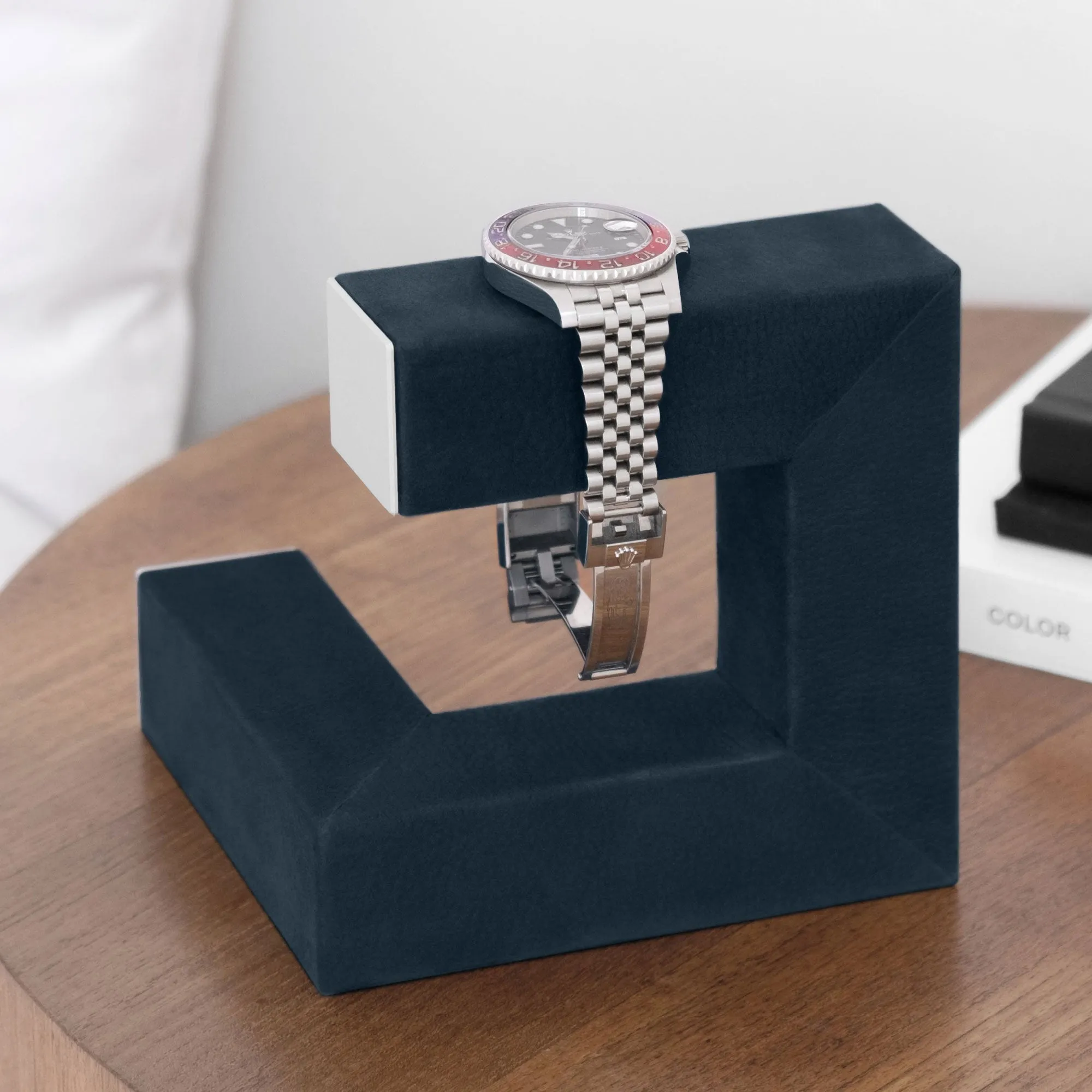 HUDSON DUO WATCH STAND - NAVY-TEAL / GREY