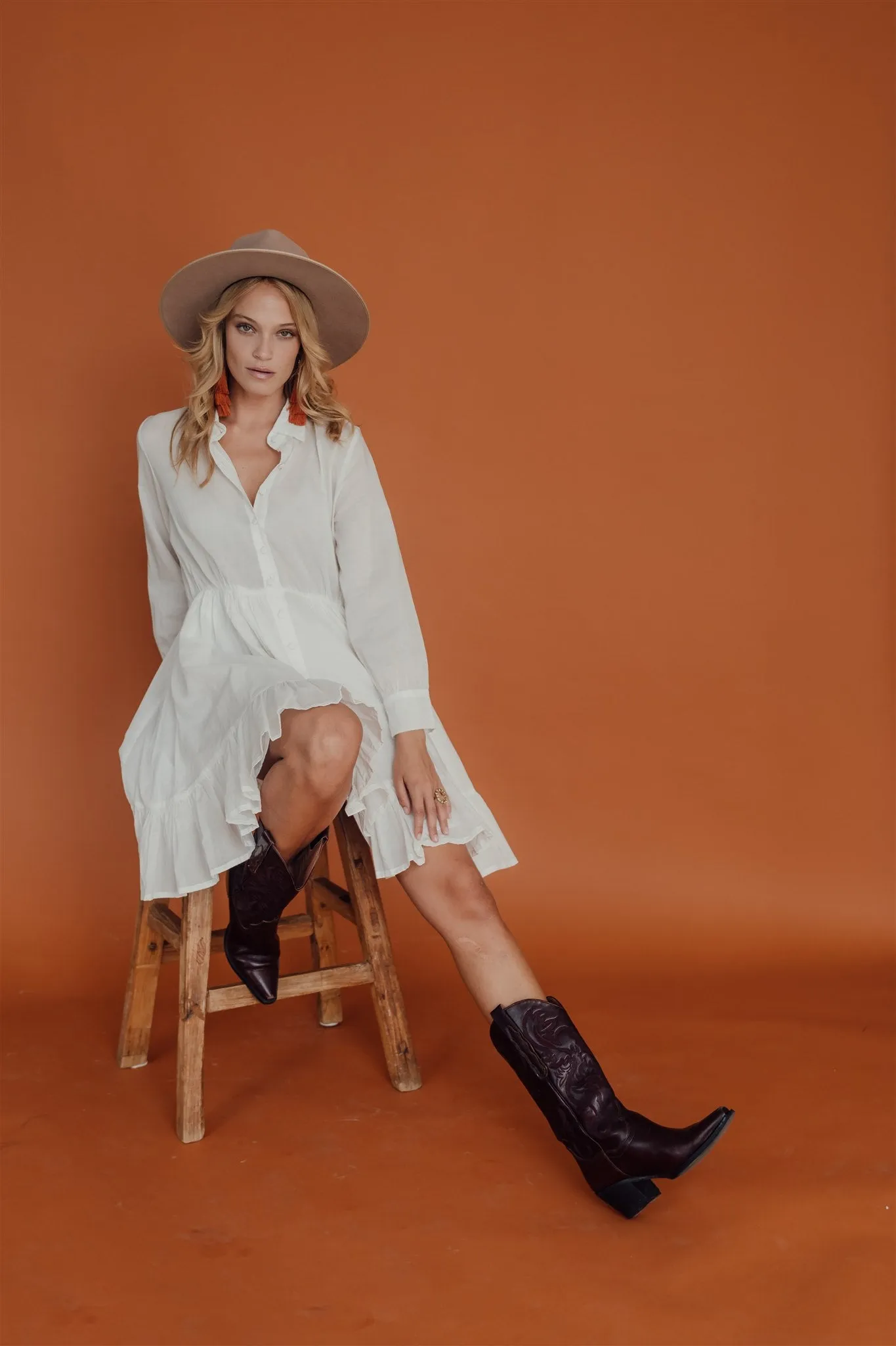 Iliana Short Shirt Dress Off-White