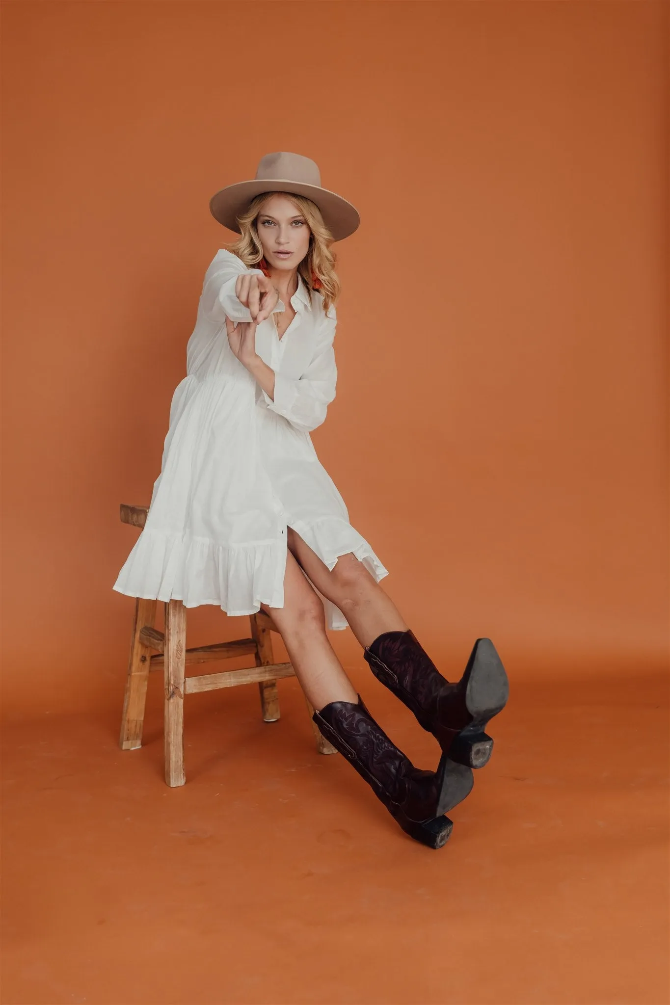 Iliana Short Shirt Dress Off-White