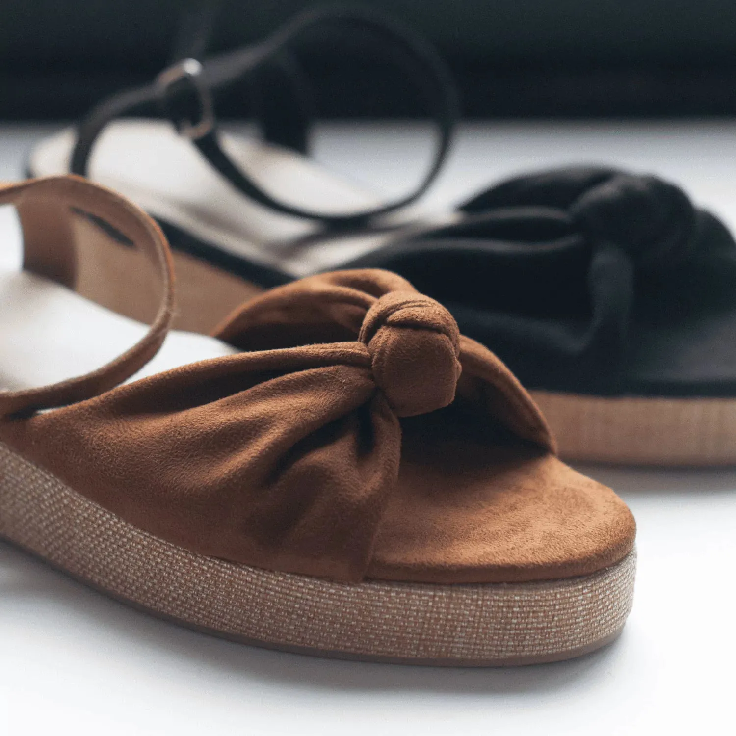 INDEPENDENT Black Espadrille Wedges