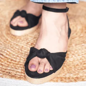 INDEPENDENT Black Espadrille Wedges