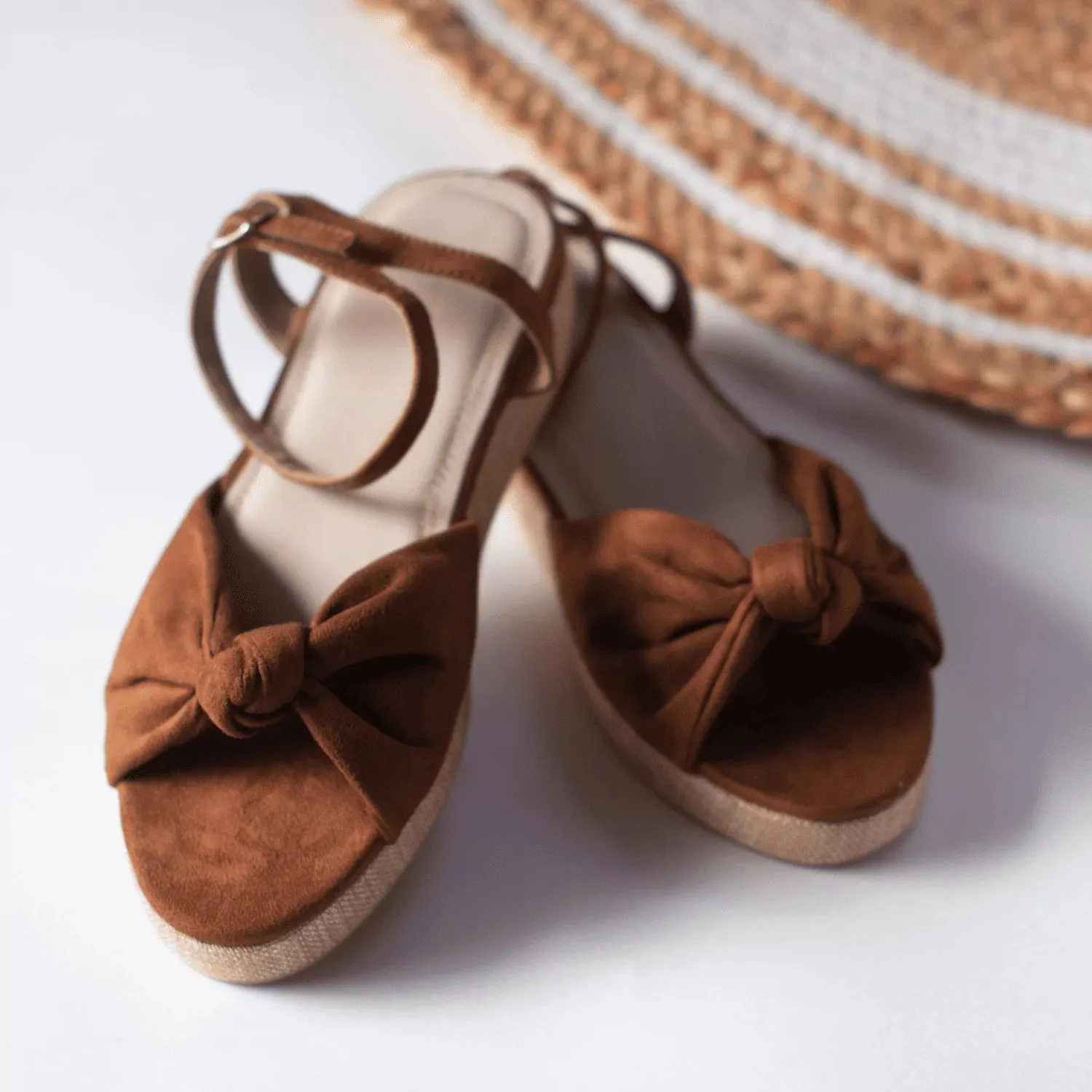 INDEPENDENT Brown Espadrille Wedges