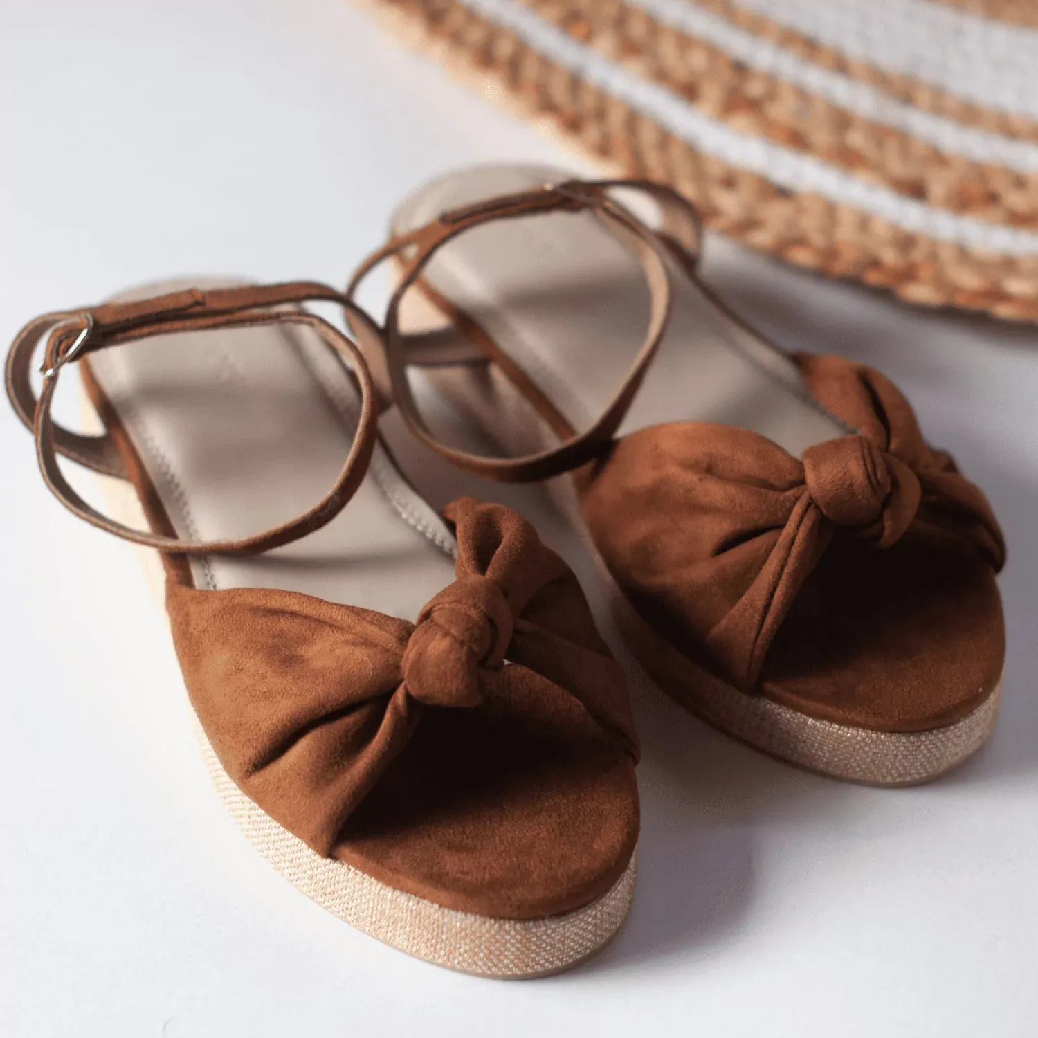 INDEPENDENT Brown Espadrille Wedges
