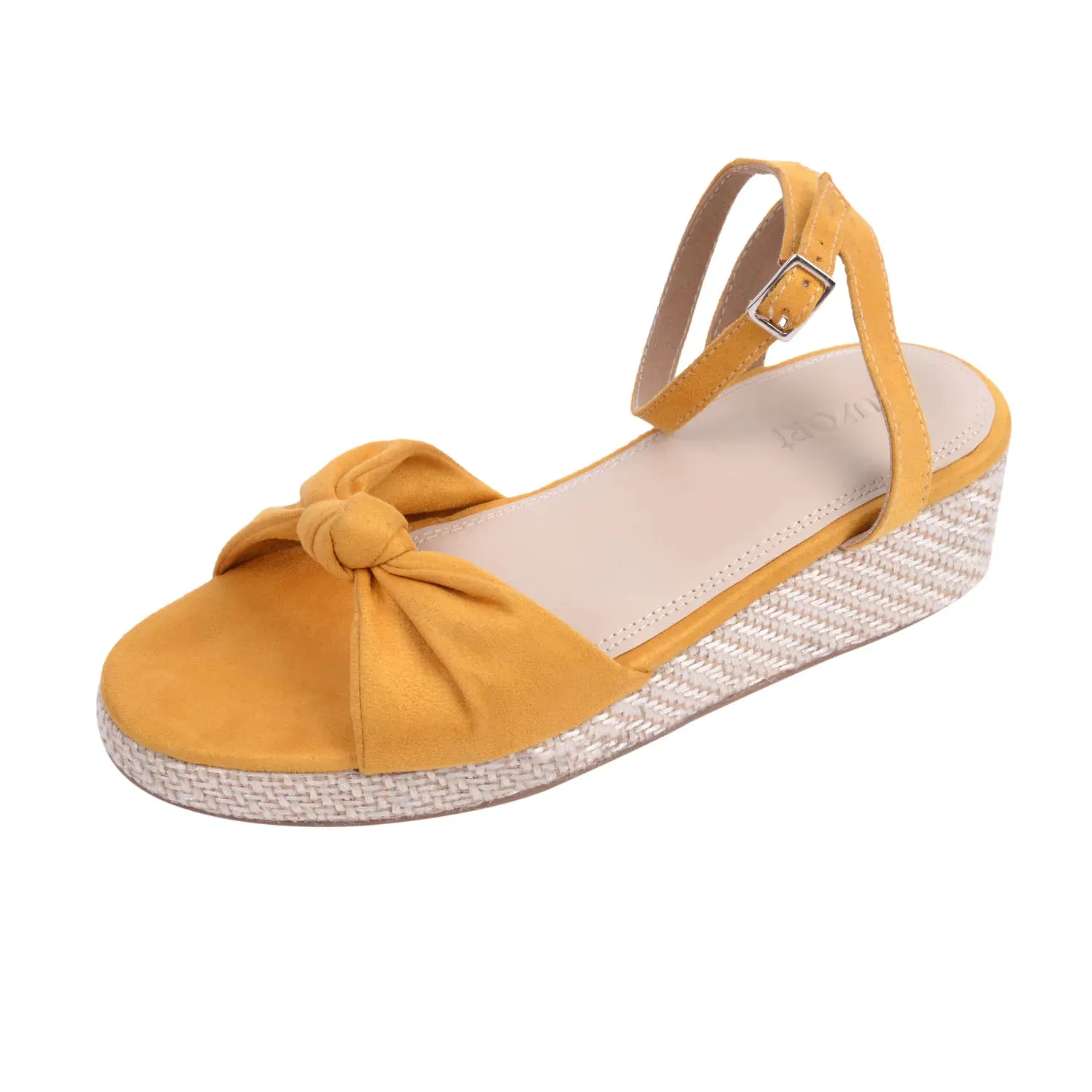 INDEPENDENT Yellow Espadrille Wedges