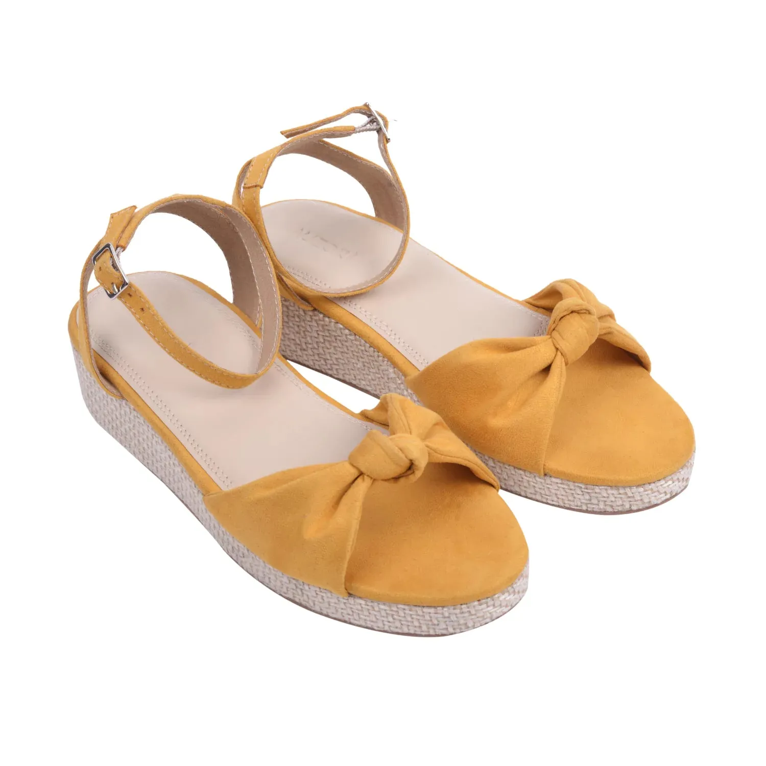 INDEPENDENT Yellow Espadrille Wedges