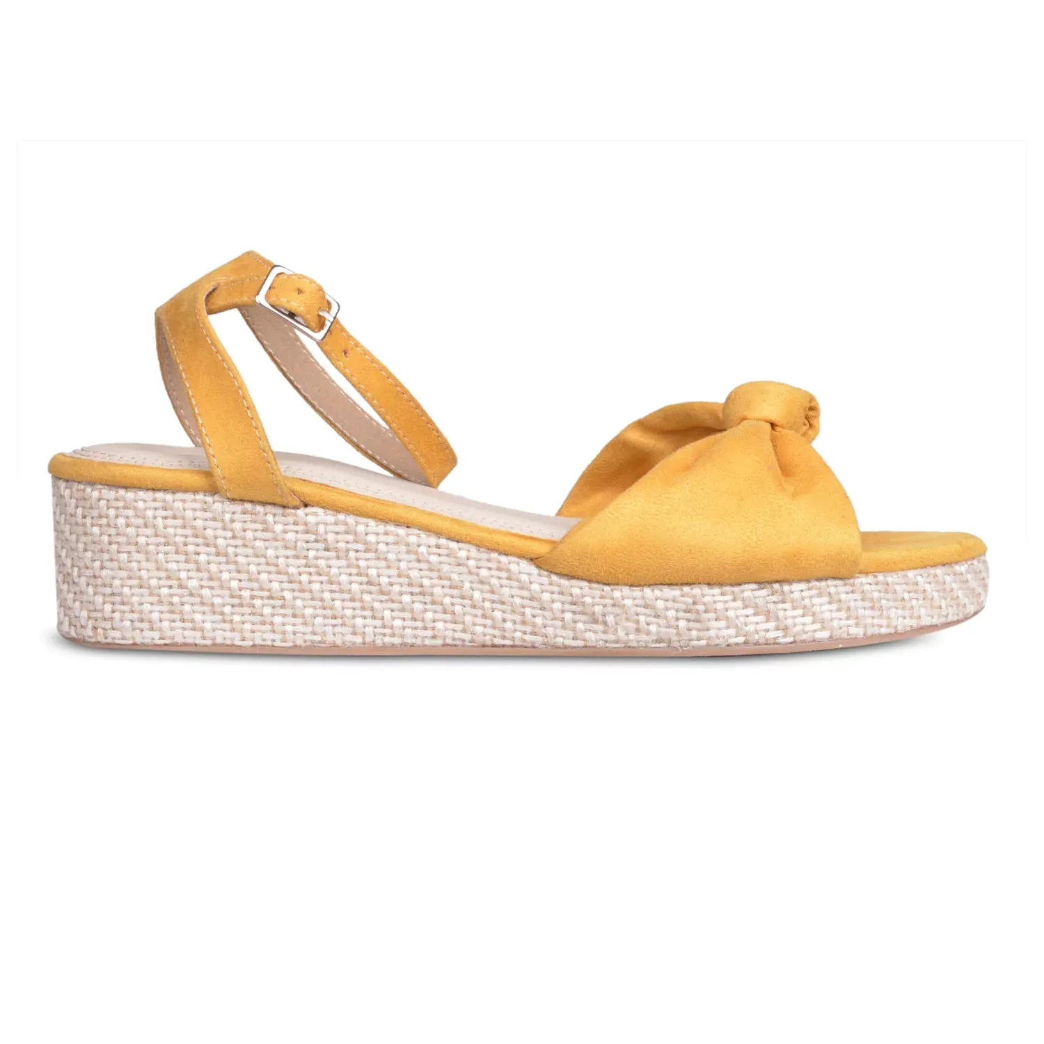 INDEPENDENT Yellow Espadrille Wedges