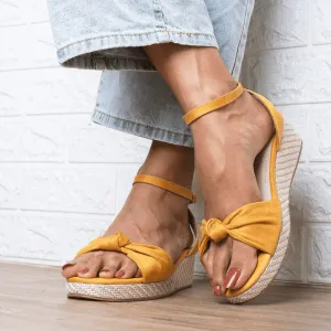 INDEPENDENT Yellow Espadrille Wedges