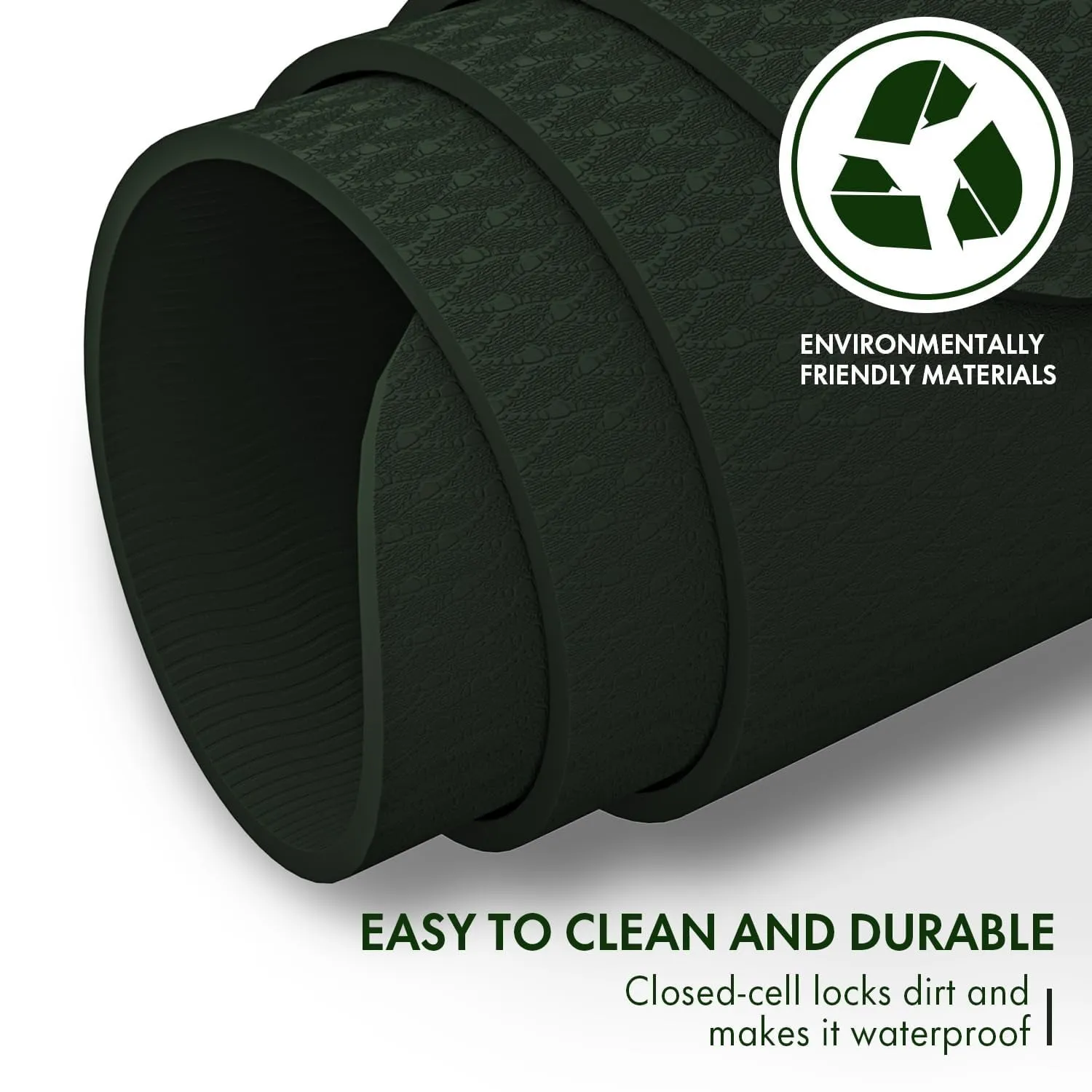 Intersky Extra Wide Yoga Mat, 6' x 4' x 6mm ,Dark Green, Non-Slip, Thick TPE Workout Mat