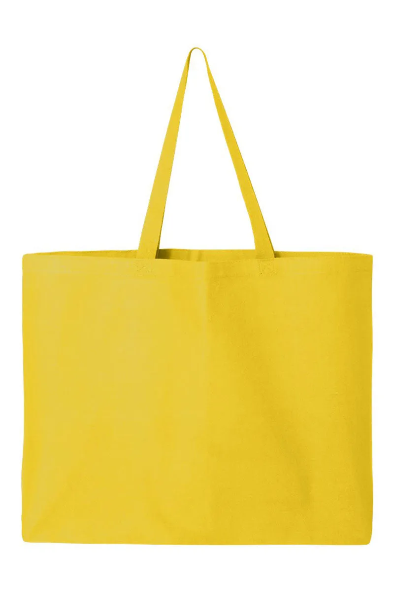 Iridescent Satin Bow Canvas Jumbo Tote