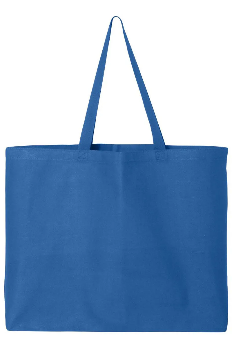 Iridescent Satin Bow Canvas Jumbo Tote