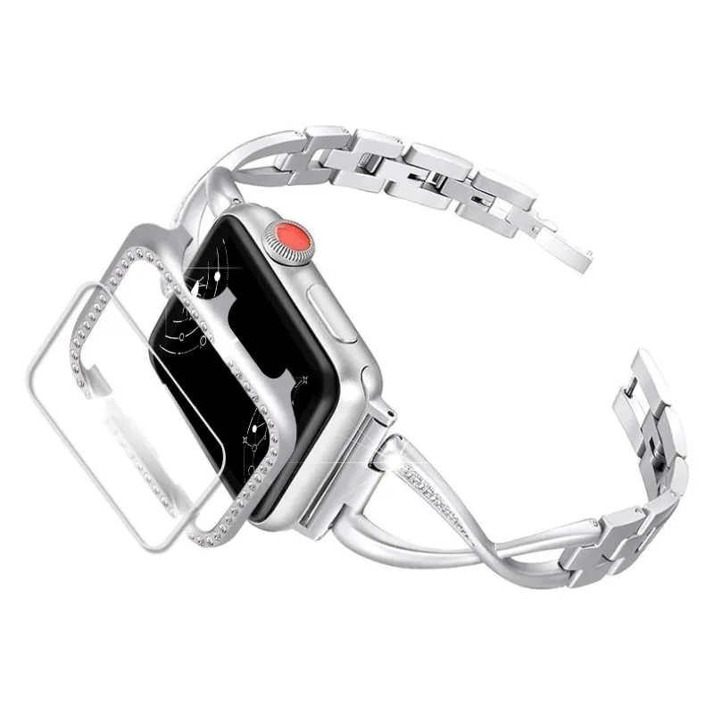 Isabella Luxury Diamond Metal Band   Case