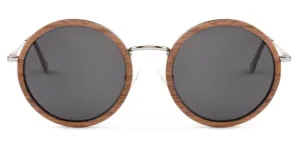 Janis / Metal x Wood Sunglasses / Ebony / Polarized Lenses
