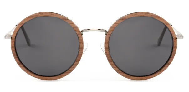 Janis / Metal x Wood Sunglasses / Ebony / Polarized Lenses