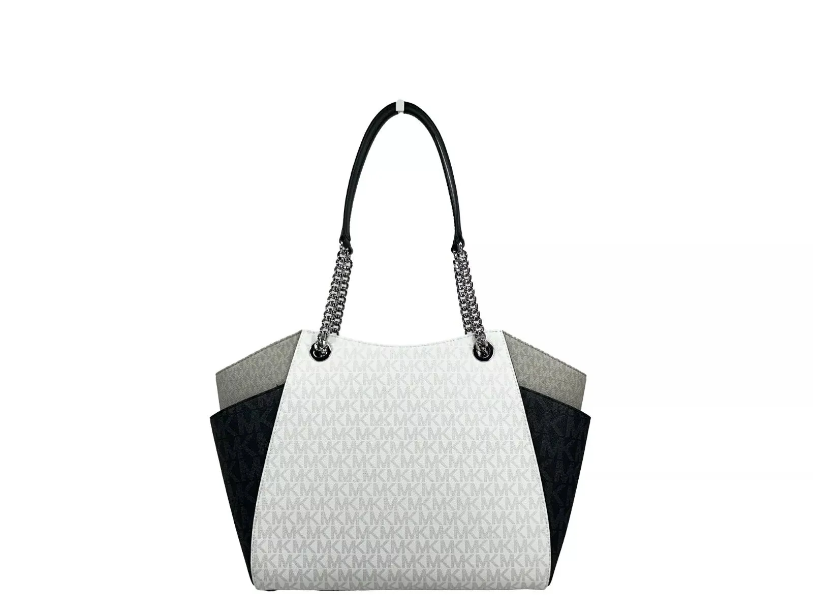 Jet Set Large Chain Shoulder Tote Bag Optic White Multi