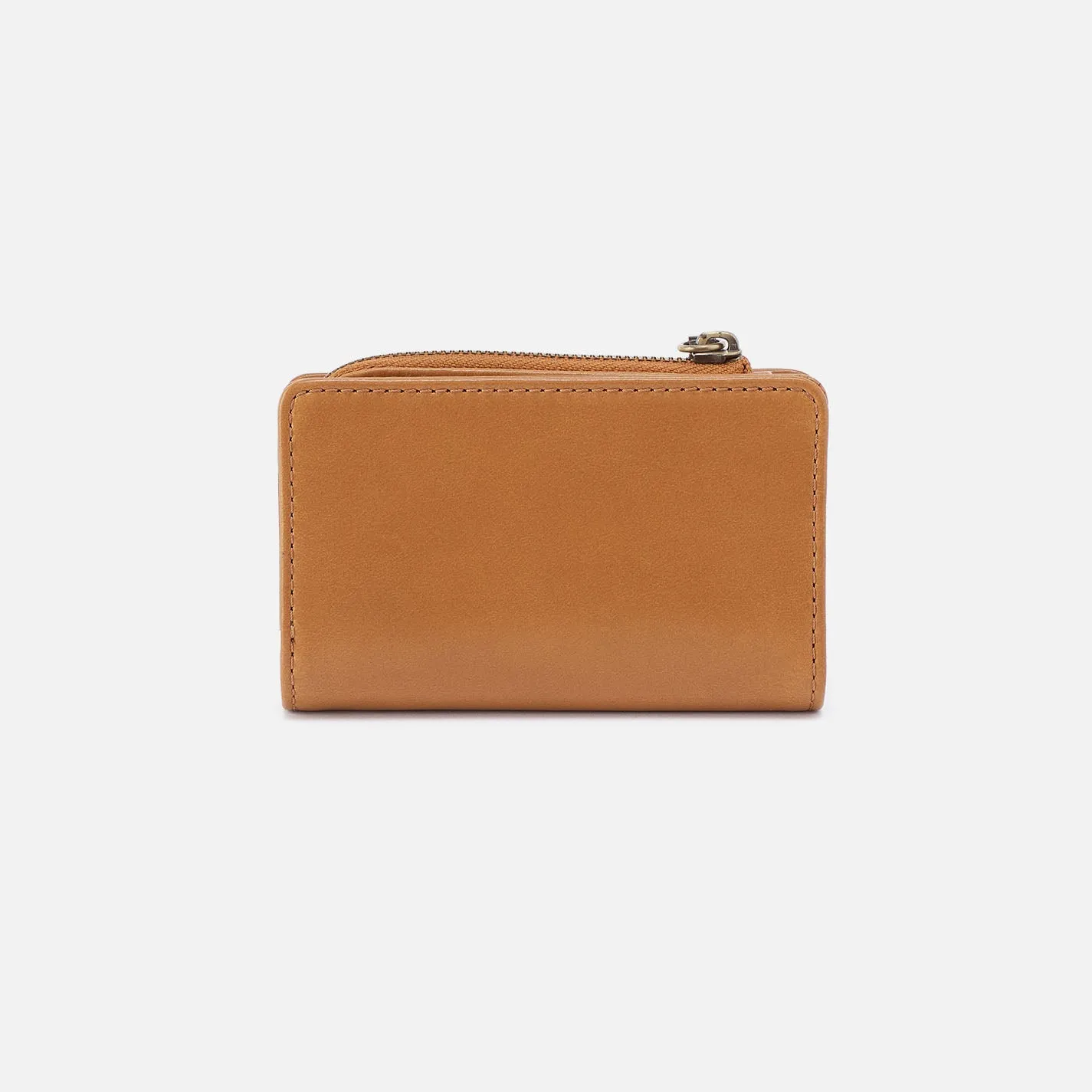 Jill Card Case In Polished Leather - Natural