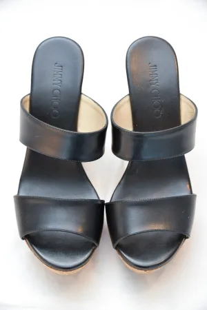 Jimmy Choo Parker 100 in Black Leather