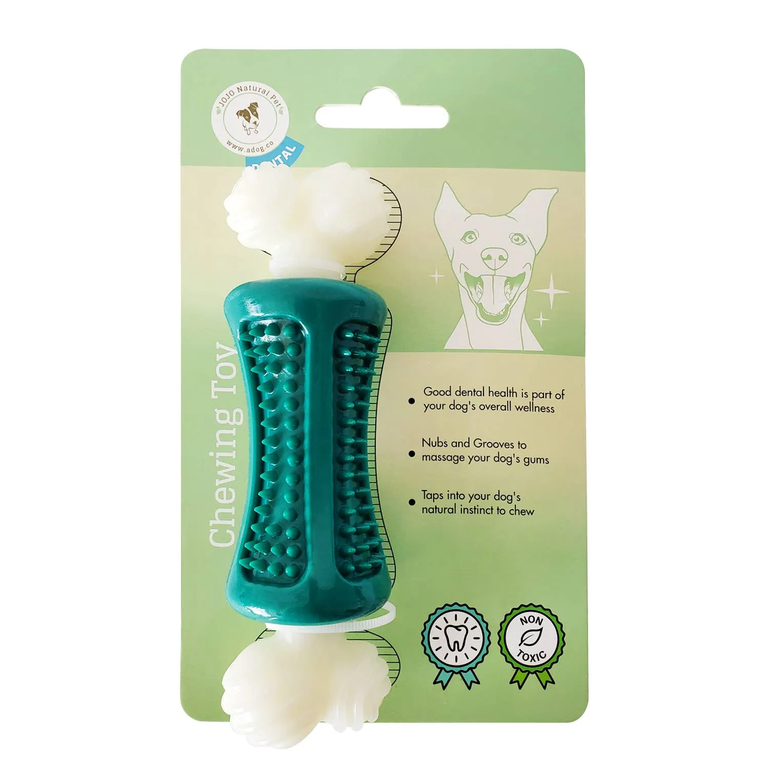 Jojo Modern Pets - Dental Chew Dog Bone Toy - Engineered for Hard Chewers