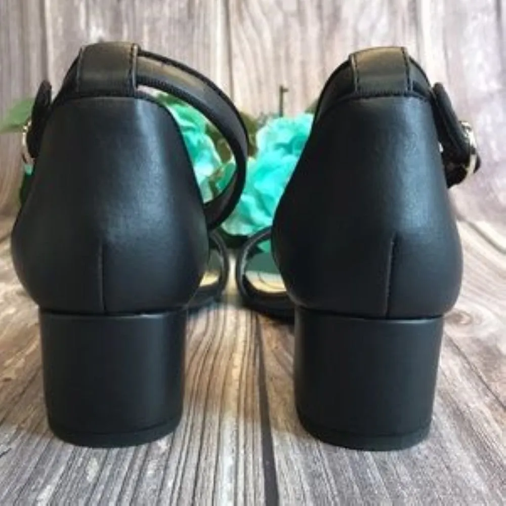 JOURNEE Connor Black Wedges Sandals 11M