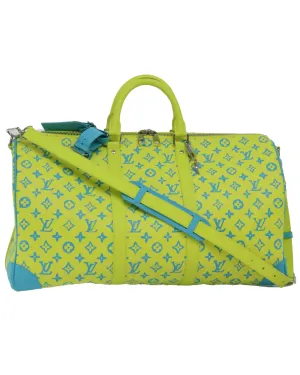 Keepall Bandana Lime GreenTurquoise
