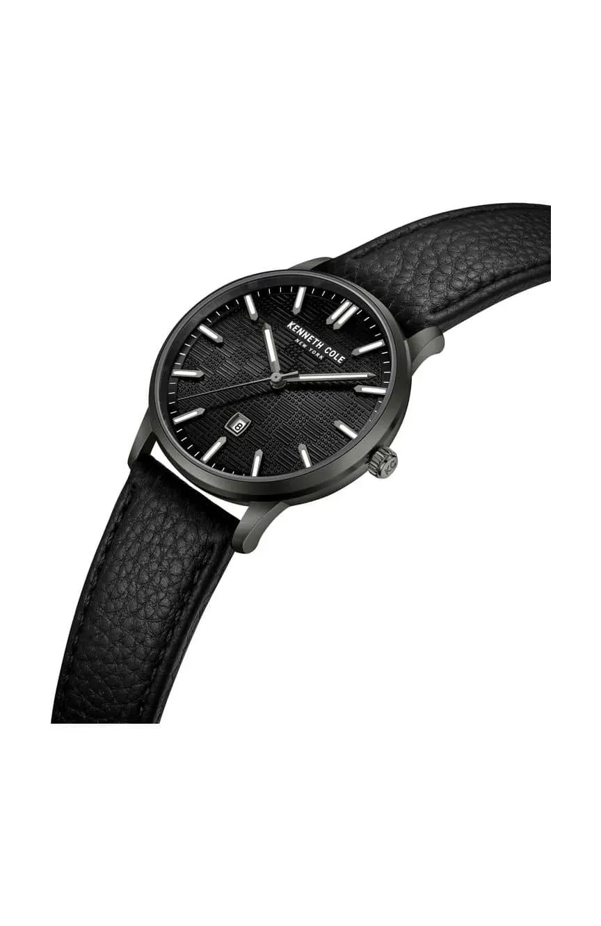 Kenneth Cole New York 42mm Classic Black Strap Men's Watch KCWGB0046902