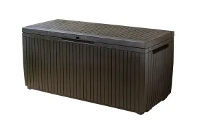 Keter Springwood 80 Gallon Resin Outdoor Storage Box for Patio
