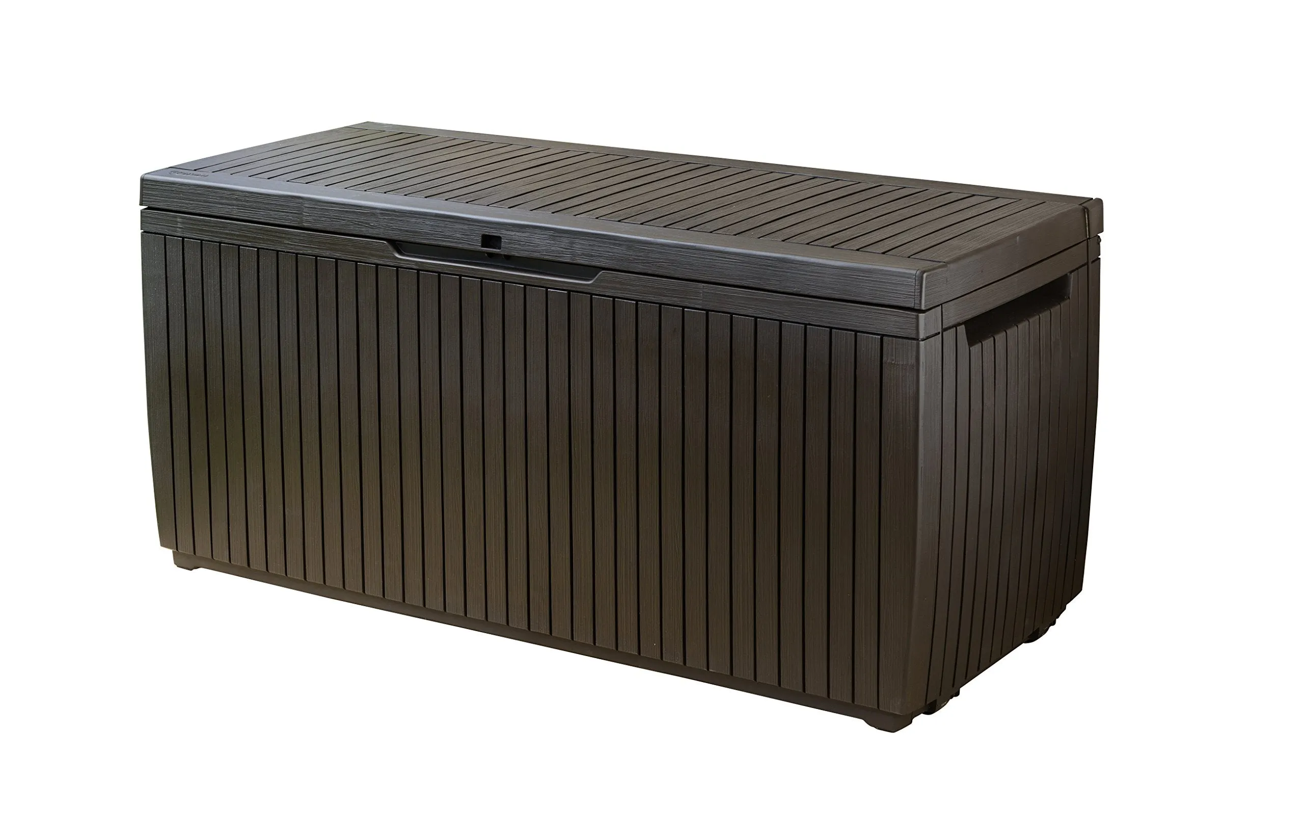 Keter Springwood 80 Gallon Resin Outdoor Storage Box for Patio