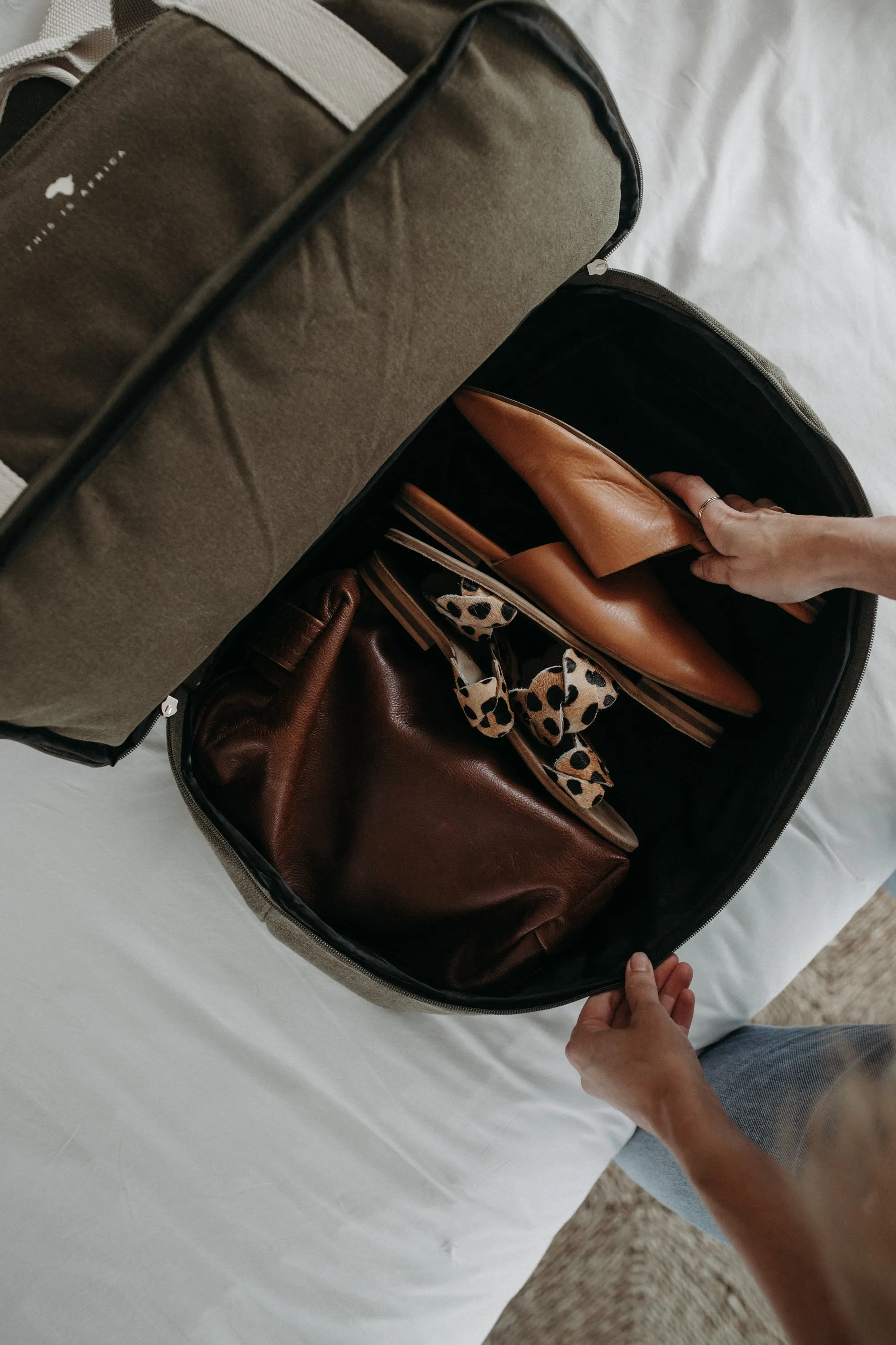 Khaki Weekender Bag