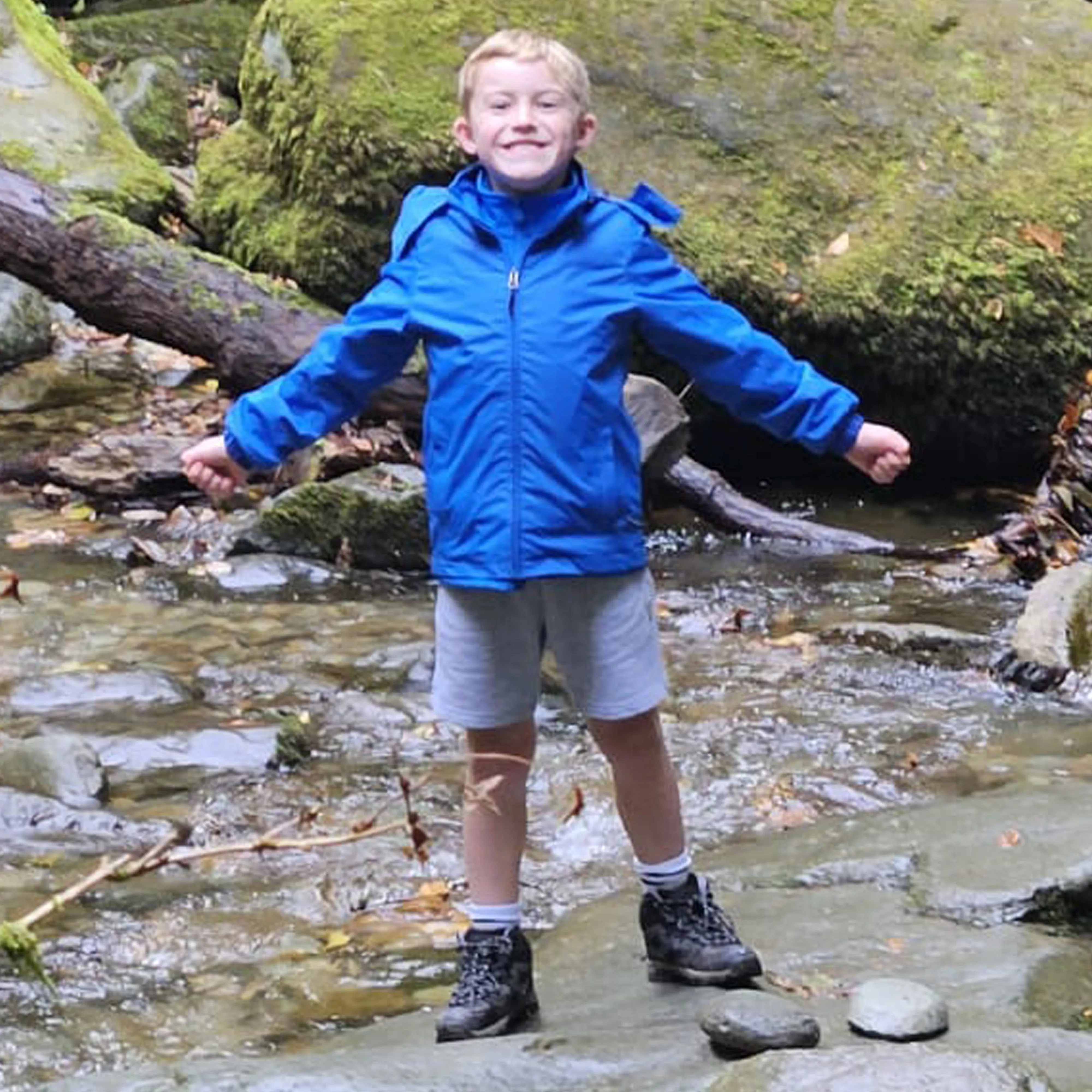 Kids Waterproof Rain Jacket - Black