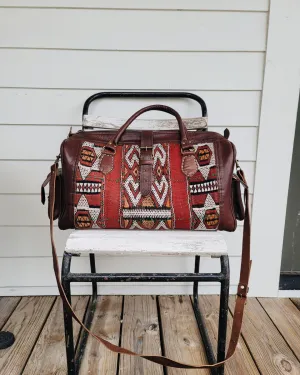 Kilim Leather Weekender Bag