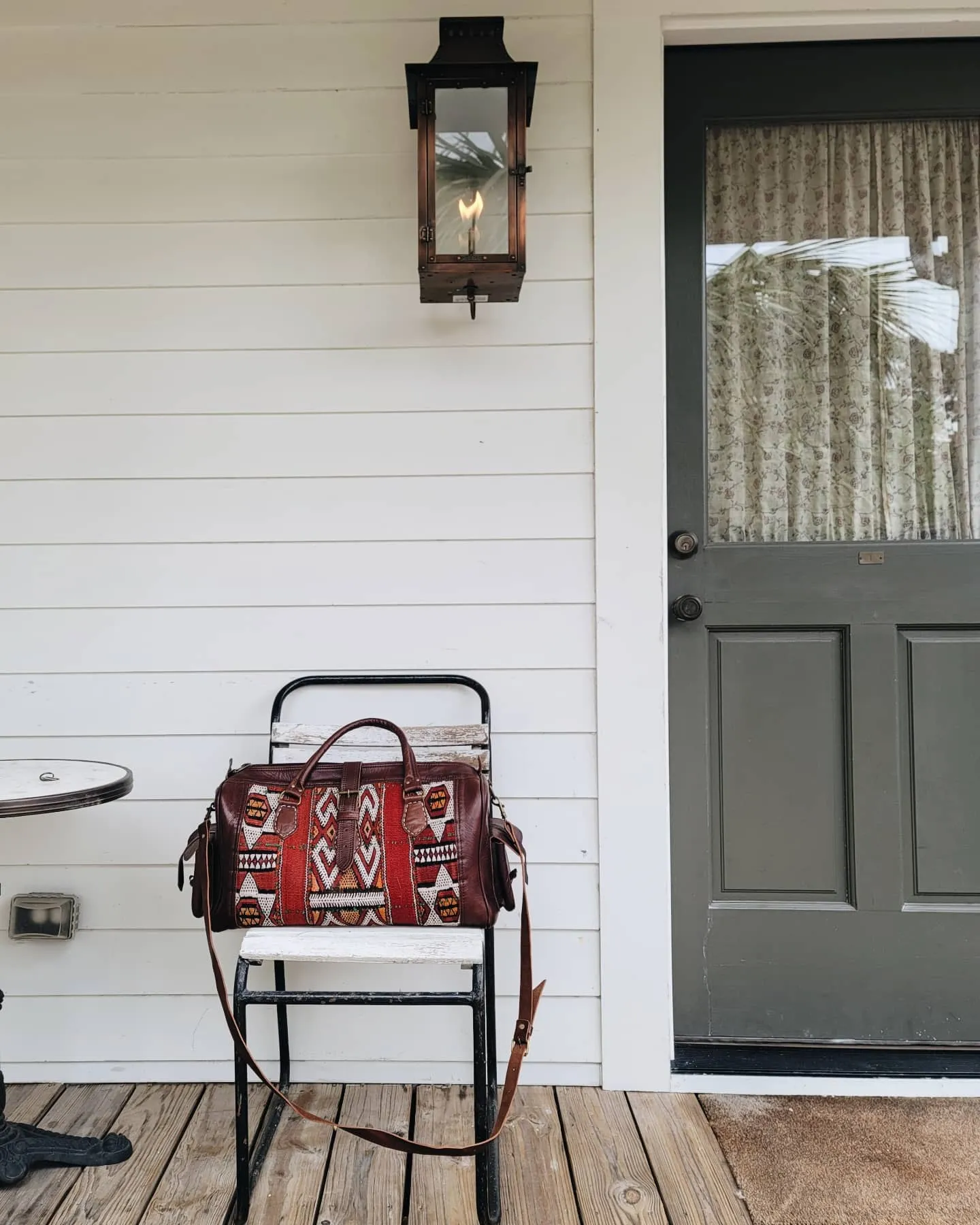 Kilim Leather Weekender Bag